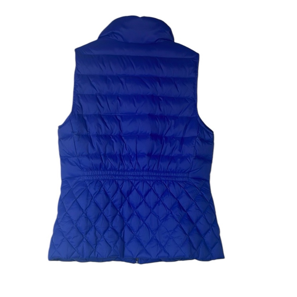 Talbots blue quilted down vest puffer warm comfort cozy - Picture 3 of 4